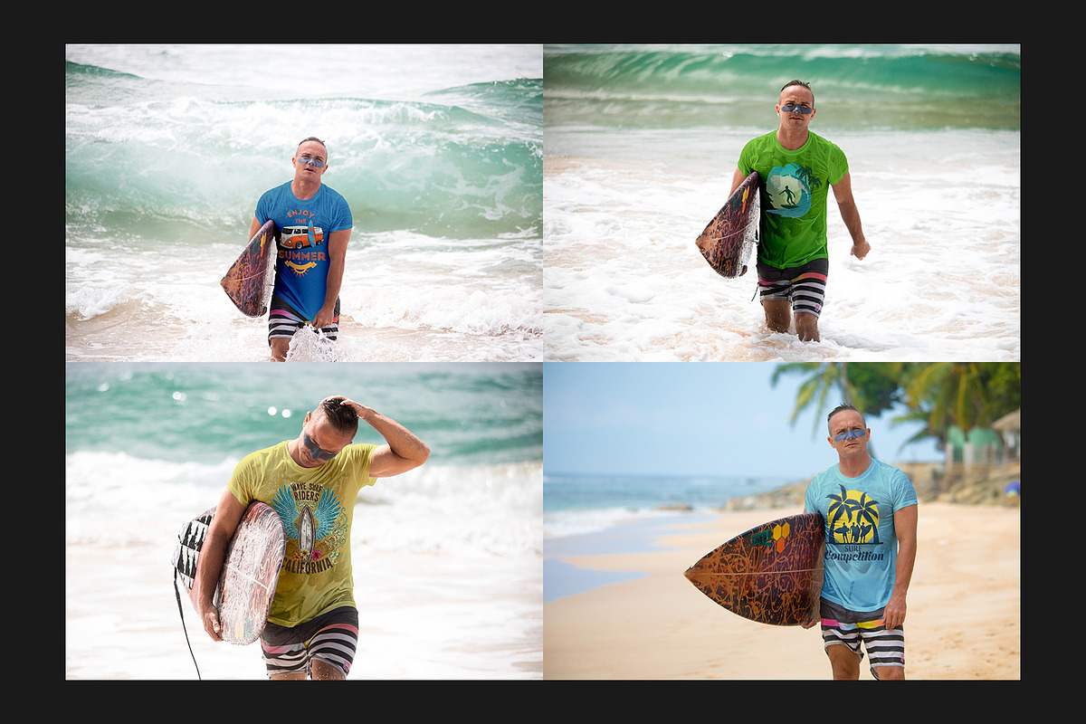 Surfers T-Shirt Mock-Up Set, a Shirt Mockup by Freeman Studio (Photo 7 of 16)