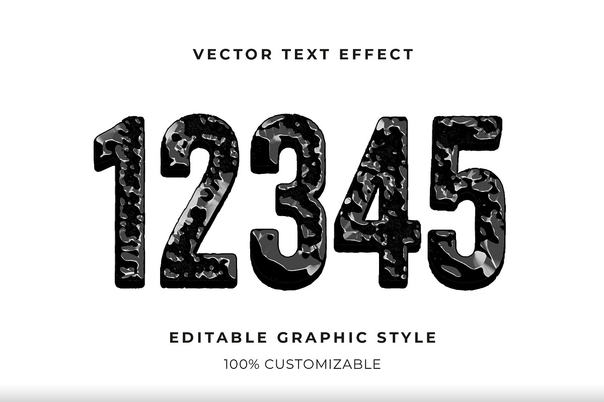Metallic Rough Textured Bold Text preview 2