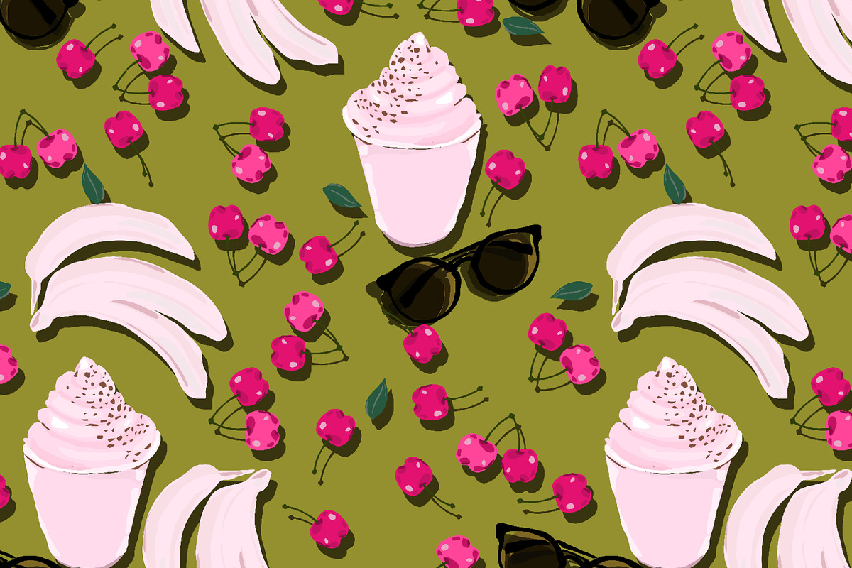 Summer modern fruits and sweet table, a Pattern Graphic by Cotton Melon pattern Shop (Photo 5 of 5)