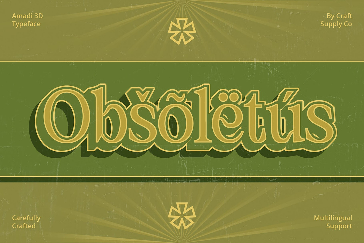 Amadi 3D, a Serif Font by Craft Supply Co. (Photo 6 of 8)