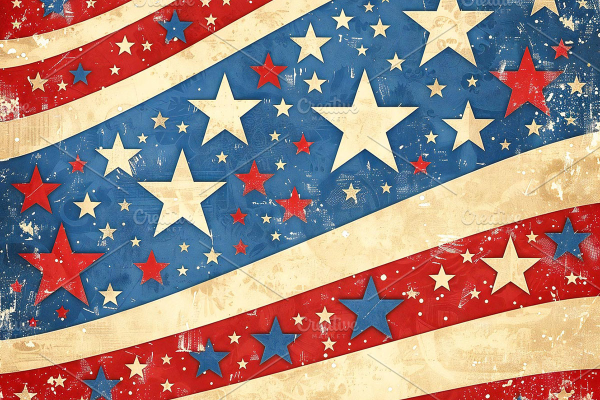 4th of July Vintage Digital Paper, a Texture Graphic by VetalStock (Photo 13 of 16)