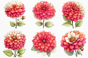 Whimsical Spring Dahlia Flower Png, an Illustration by Craft Nest (Thumbnail 5 of 11)