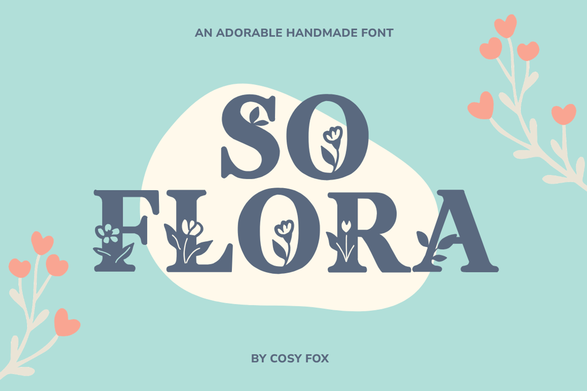 So Flora Display Font, a Handwritten Font by Cosy Fox (Photo 1 of 7)