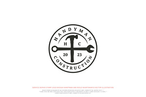 service repair stamp logo design, a Branding & Logo Template by vexper