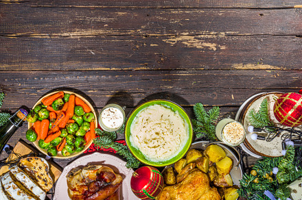 Festive Christmas dinner table, a Food & Drink Photo by Rimma