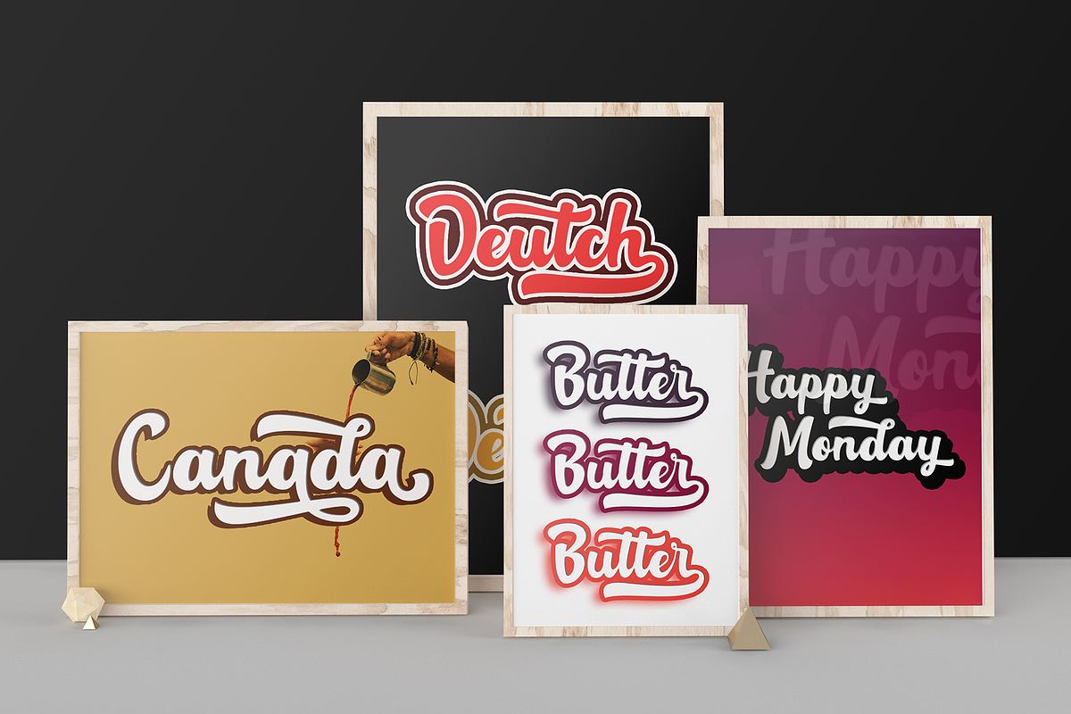 Rotterin Script - Layered Font preview 2