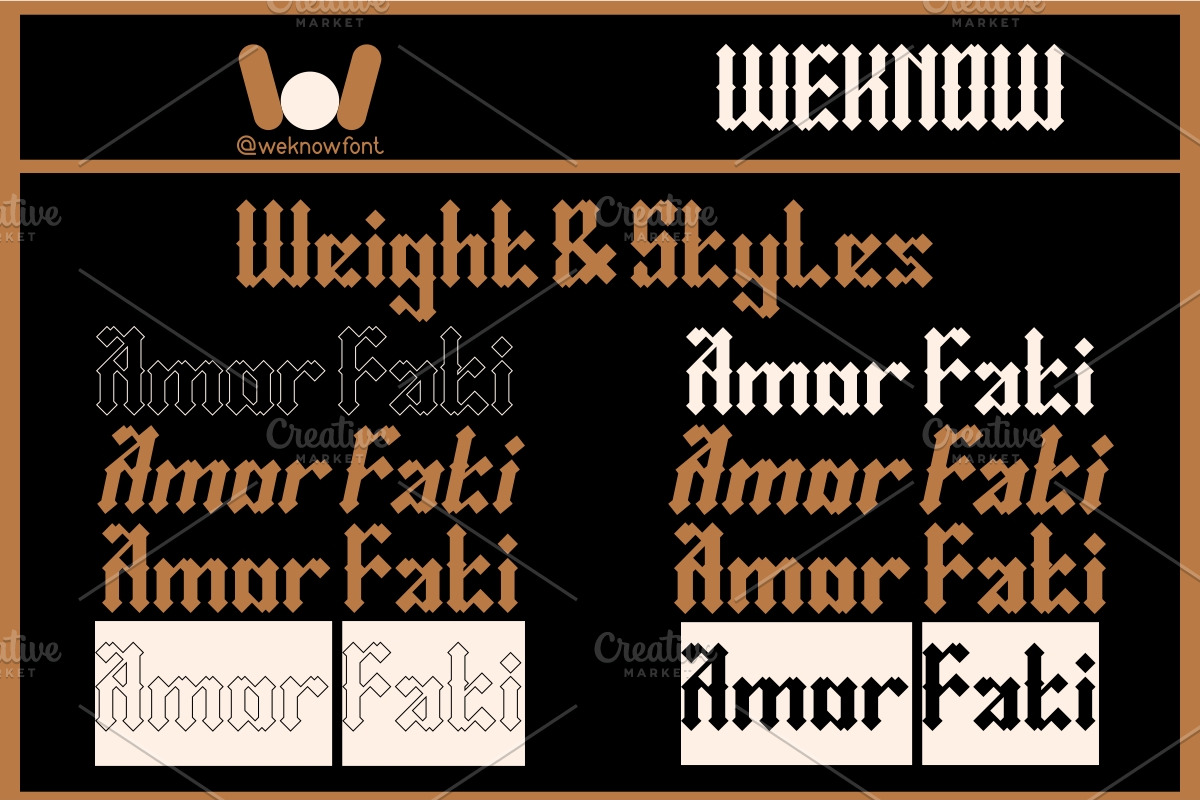 Amor Fati font, a Blackletter Font by weknow (Photo 7 of 8)