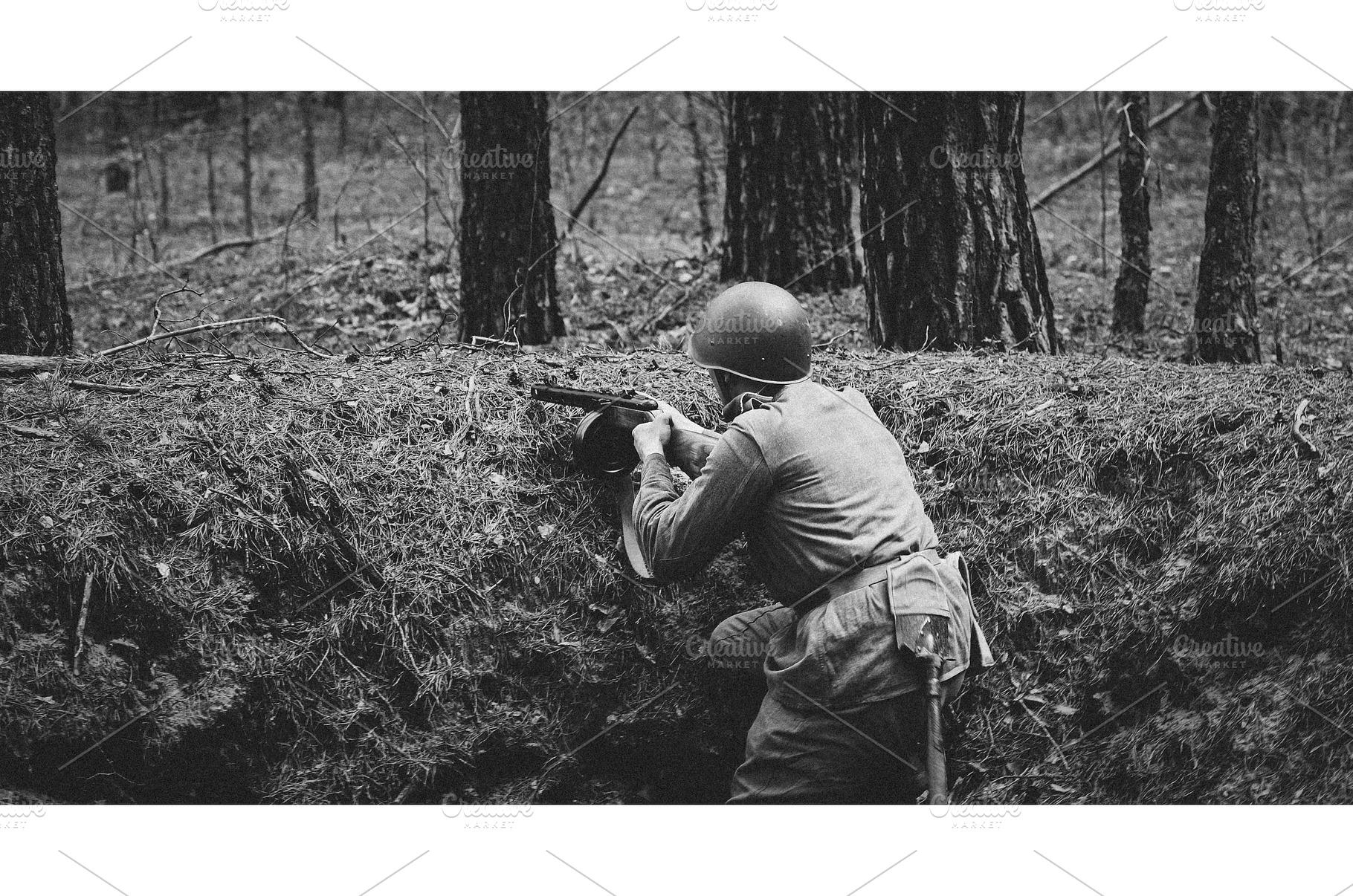 Black and White Soldier Aiming in, a Person Photo by Our Amazing World