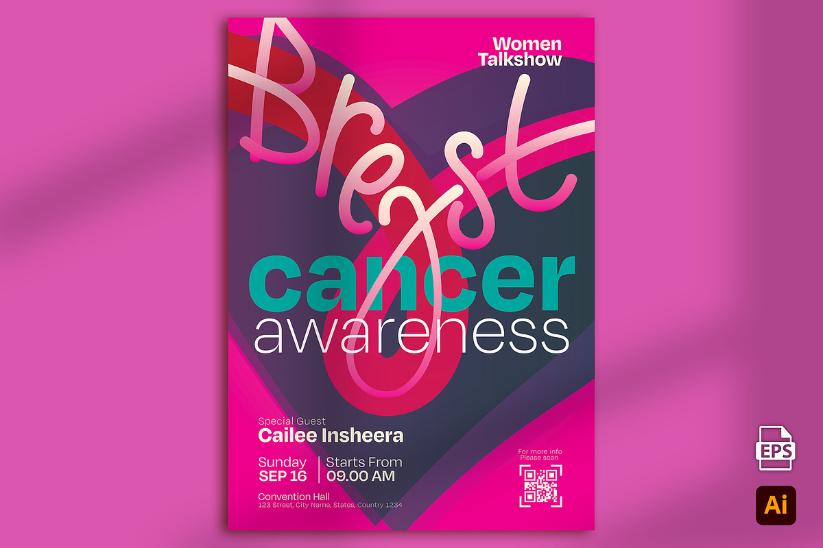Breast Cancer Awareness Flyer, a Flyer Template by Aarley Kaiven (Photo 1 of 2)