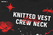 Knitted Vest Crew Neck - Mockup, a Hoody Mockup by DaldSgh (Thumbnail 8 of 11)
