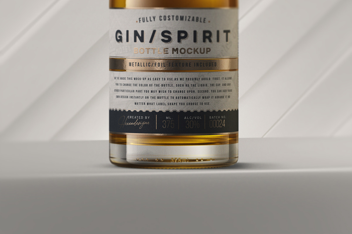Gin Bottle Mockup V2, a Product Mockup by HexenDesigns (Photo 13 of 14)