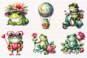 Cute Frog Clipart, an Illustration by CreationArt (Thumbnail 3 of 5)
