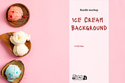 Ice Cream Background, a Cups & Container Mockup by YuMyart (Thumbnail 1 of 6)