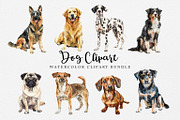 Dog Watercolor Clipart, PNGs, an Animal Illustration by Wild Honey Design Co. (Thumbnail 1 of 2)