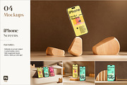Set 04 iPhone Mockups, an iPhone Mockup by TandemStock (Thumbnail 1 of 4)