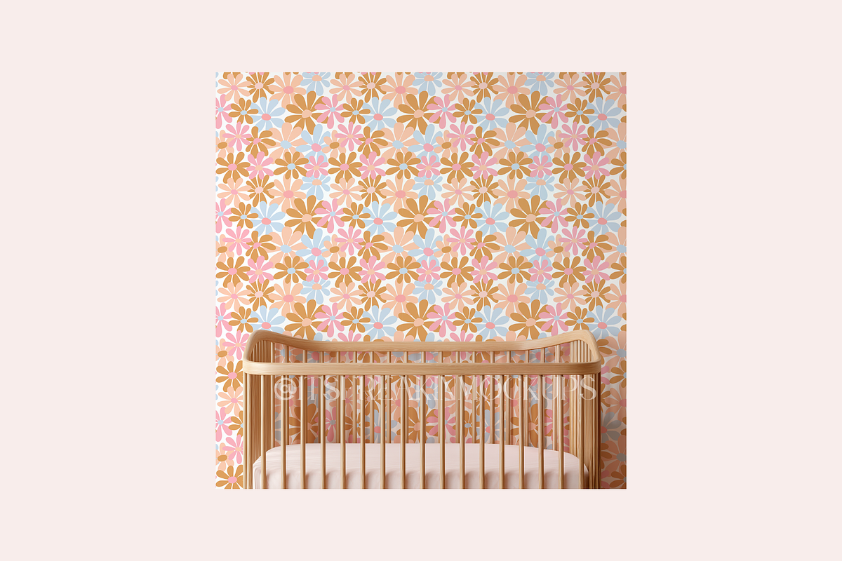 Nursery Wallpaper Mockup PSD, a Household Mockup by ItsFreakinMockups (Photo 2 of 4)