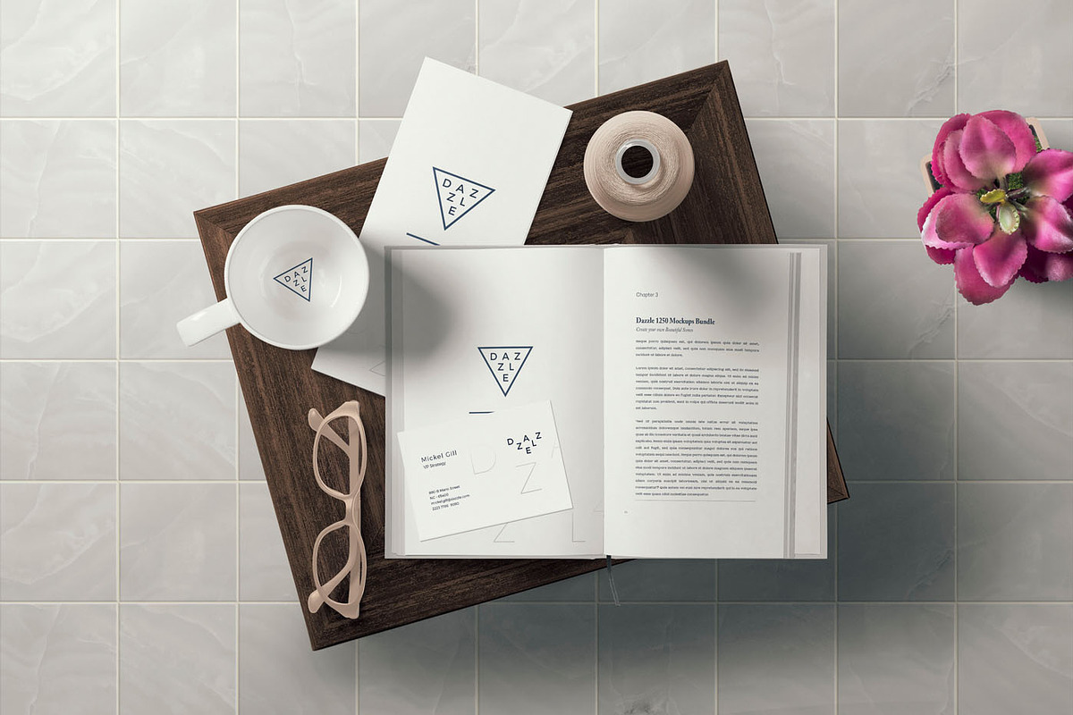 Stationery Branding Mockup Scenes, a Books & Magazine Mockup by ZippyPixels (Photo 1 of 4)