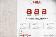 Horus - Serif Font Family, a Serif Font by Artistic & Unique (Thumbnail 4 of 14)