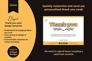 Thank you card template design canva, a Card Template by DesignArts