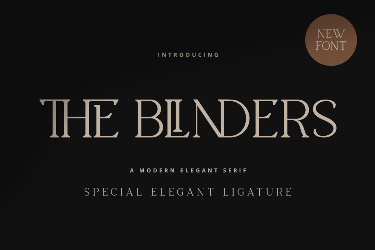 The Blinders - Elegant Serif Font, a Serif Font by RockboyStd (Photo 1 of 12)
