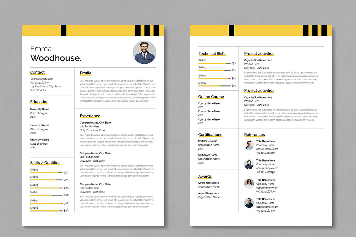 Minimalist Resume Template, a Resume Template by MightyDesign (Photo 2 of 6)