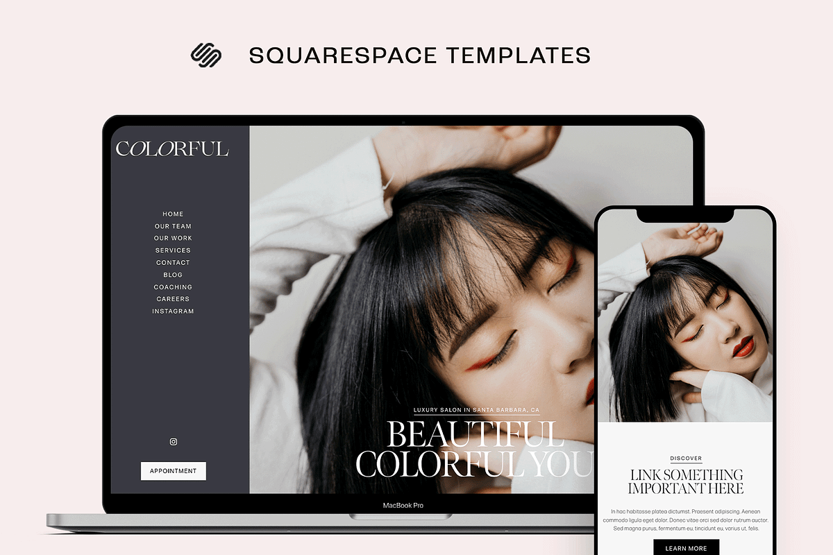 Squarespace 7.1 Template: Salon, a Websites & App Template by Kseniia_Design (Photo 1 of 10)