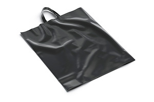 Black Handle Plastic Bag 3D Model