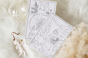 Winter Holidays Coloring Pages, a Seasonal Illustration by Deveze Art & Co (Thumbnail 7 of 7)