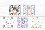 Cute Kitten Seamless Pattern Set, a Pattern Graphic by DrawStudio1988 (Thumbnail 6 of 8)