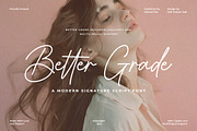 Better Grade Modern Signature Font, a Script Font by Heinzel Std (Thumbnail 1 of 24)