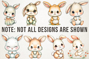 Soft Pastel Easter Bunny Clipart Set, an Animal Illustration by RobertsArt (Thumbnail 3 of 6)