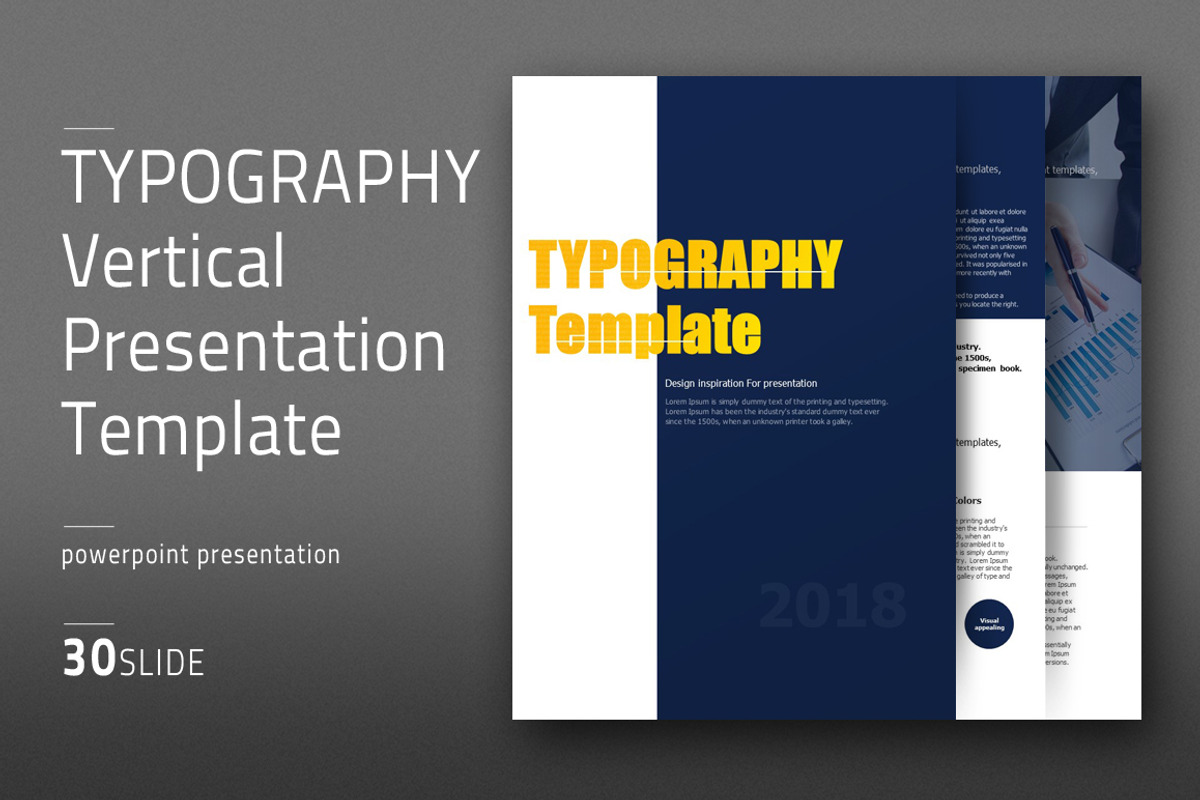 Typography PPT Template Vertical