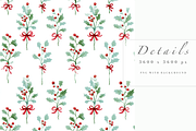 Holly Berry Seamless Pattern, a Pattern Graphic by Pati Charm Studio (Thumbnail 5 of 7)
