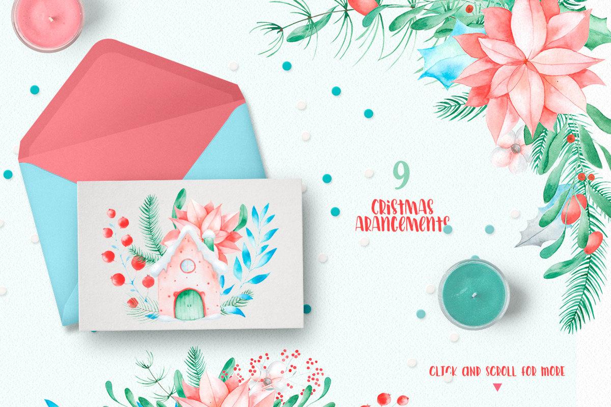 Watercolor Winter vacation - clipart, an Illustration by LaVika (Photo 3 of 6)