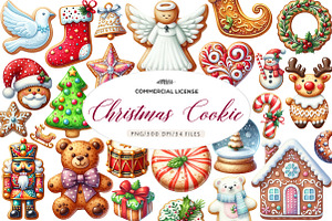 Christmas Cookie Clipart Bundle, an Illustration by CreationArt