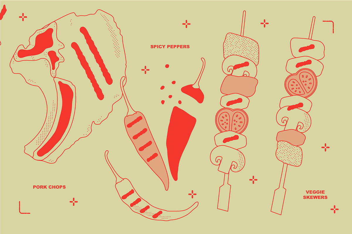 BBQ Food Vector Illustrations, a Food Illustration by TheFoodAtlas (Photo 5 of 17)