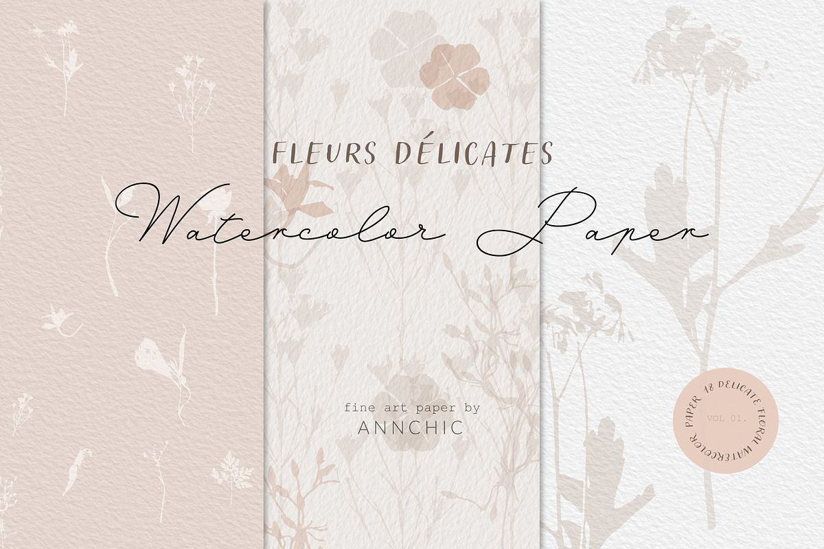 BUNDLE Floral watercolor paper, a Texture Illustration by Anna Sokol (Photo 21 of 71)