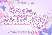 Cute Butterfly - Retro Script Font, a Script Font by Densu Creative (Thumbnail 1 of 9)