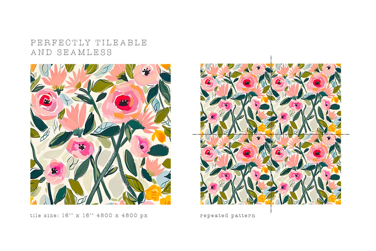 Garden Gala floral pattern, a Pattern Graphic by Katie Lisker (Photo 2 of 5)