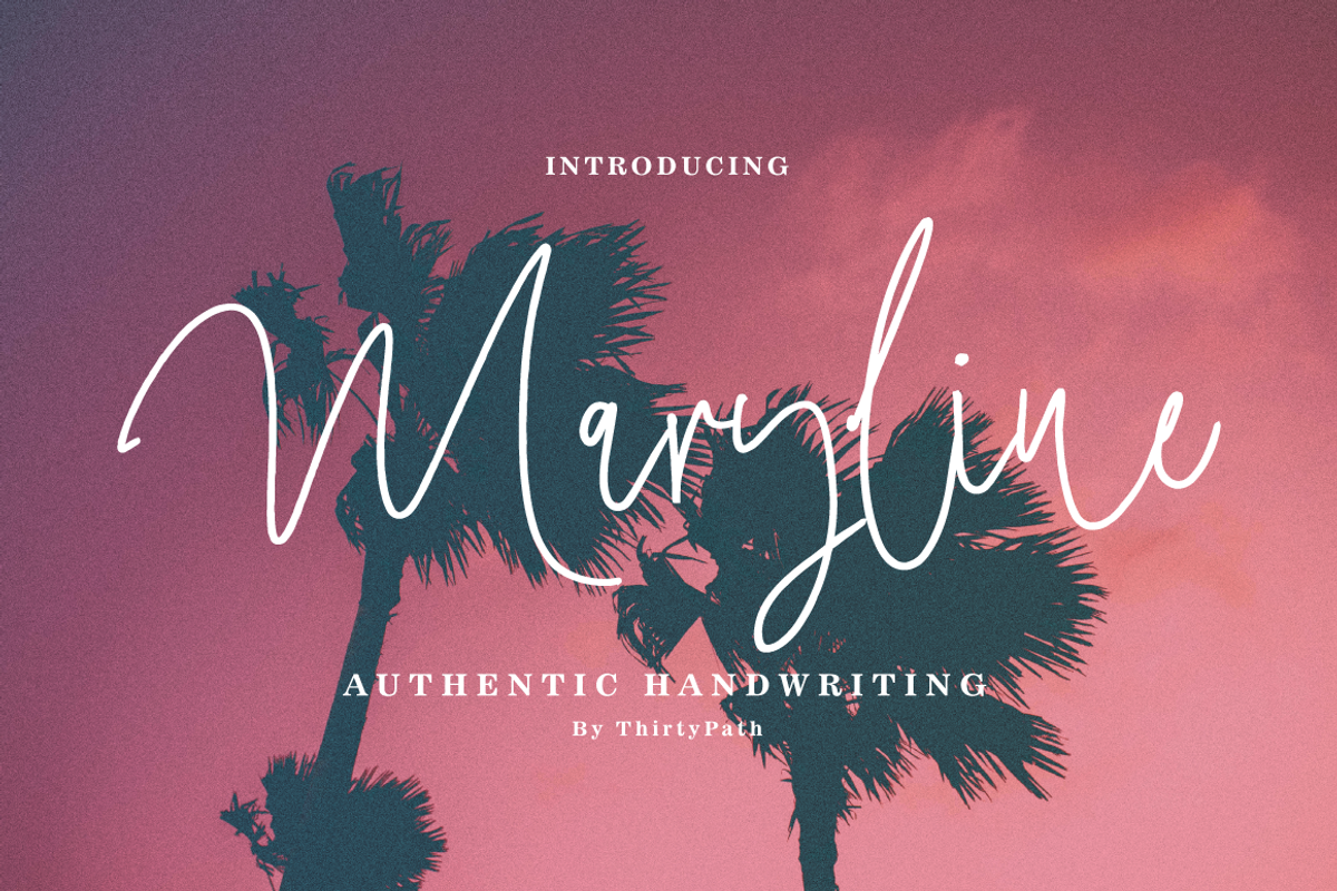 Maryline Signature Font, a Script Font by Thirtypath Studio (Photo 1 of 7)