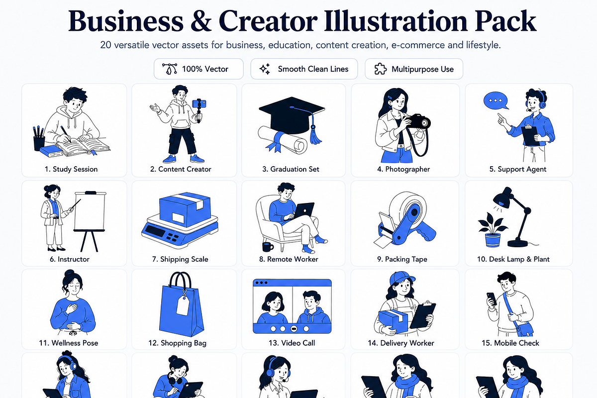 Business & Work Illustration Assets, an Object Graphic by Nerokanji_Designs (Photo 4 of 4)