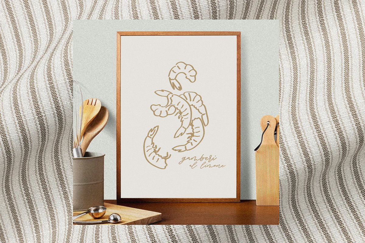 Italian Food Restaurant Line Vectors, a Graphic by tomodachi studio (Photo 7 of 7)