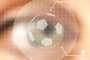 Fan eye close up with soccer ball