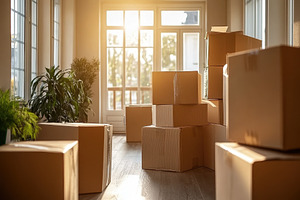 Organizing and packing moving boxes, a Photo by Iftikhar Alam