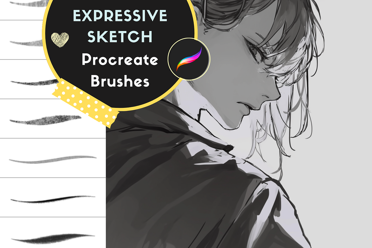 Expressive Sketching Brushes, a Brush Add-On by Cozy Brushery (Photo 1 of 8)