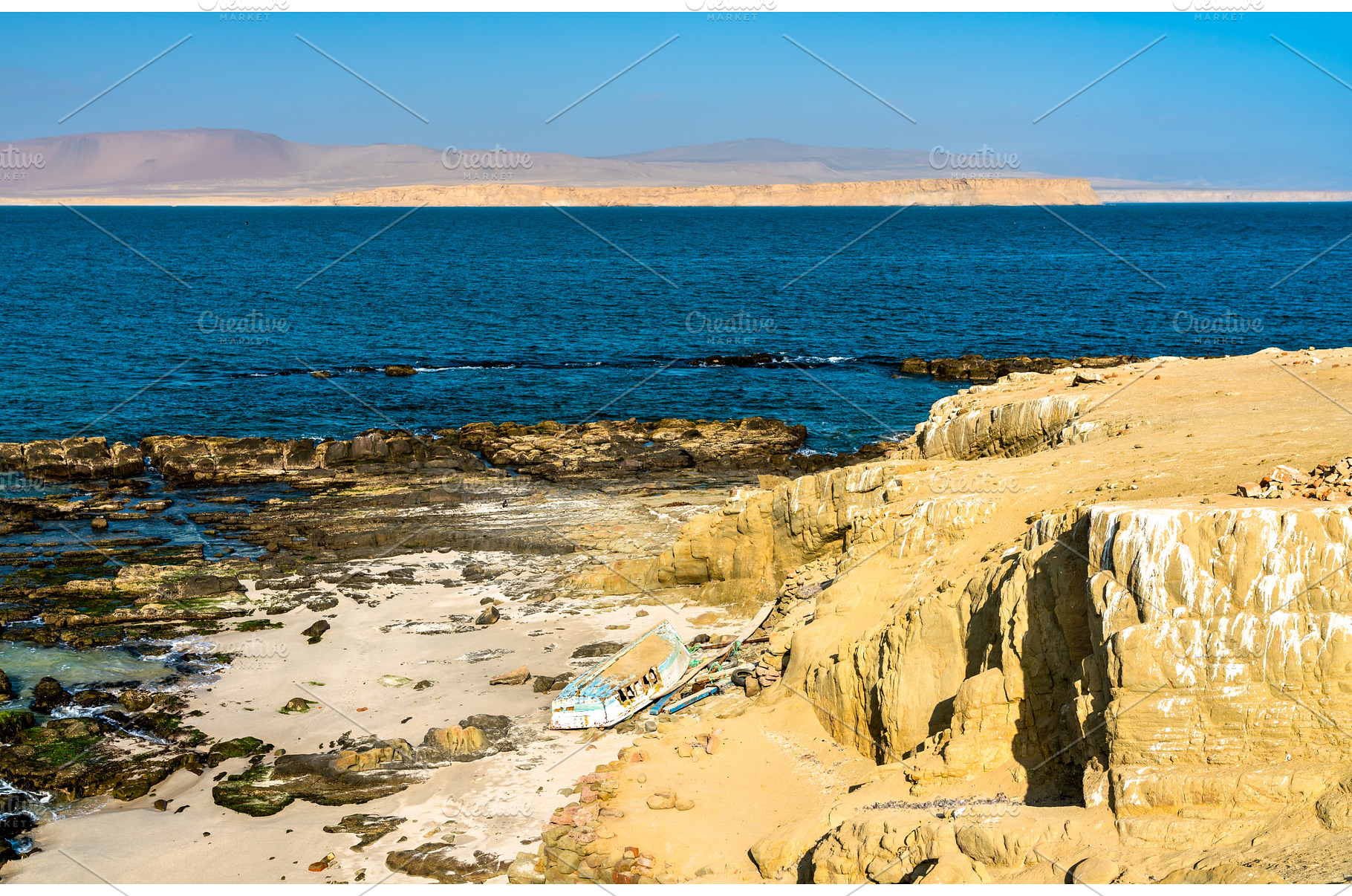 Broken boat at Paracas National, a Nature Photo by Leonid Andronov