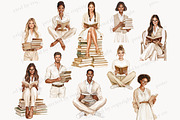 Cozy Reading Nook Clipart, a Person Illustration by GlamArtZhanna (Thumbnail 5 of 8)