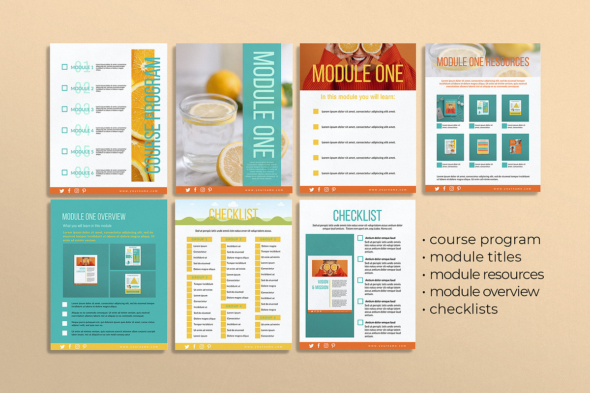 Canva Template for Ebook Workbook, a Templates & Theme by Miri Campbell