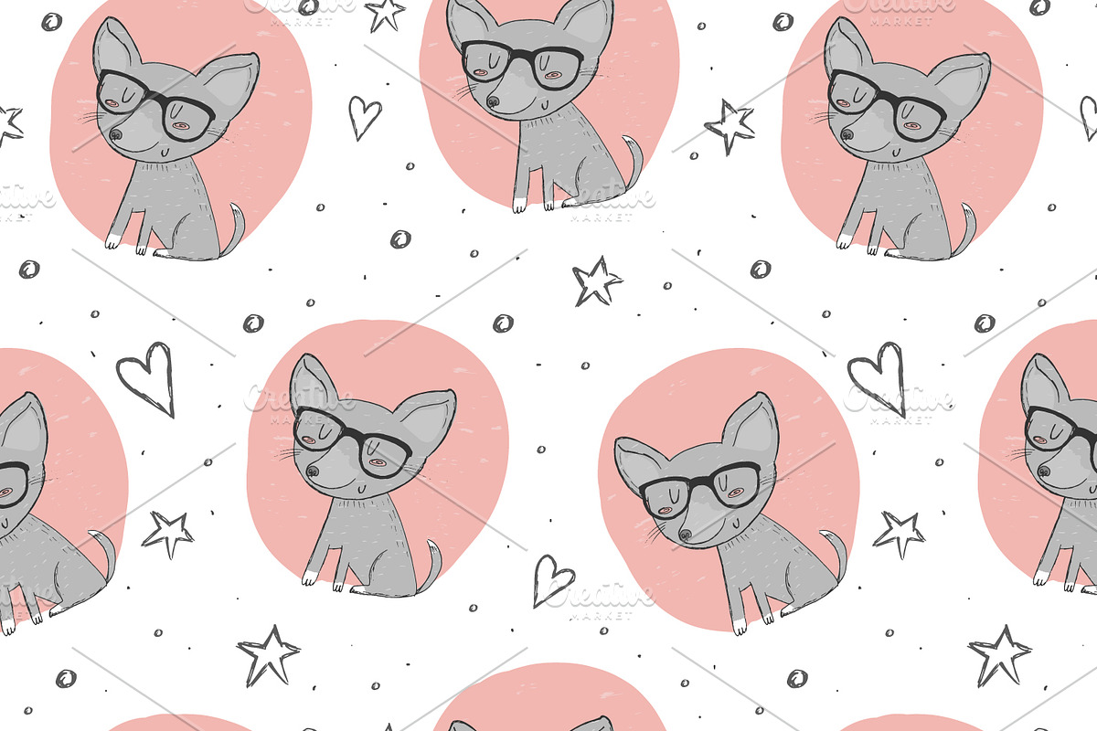 Cute dogs collection!, a Pattern Graphic by Irene_Boiko_ART (Photo 7 of 16)