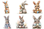 Whimsical Bunny Easter Clipart, an Illustration by Sublimation Artist (Thumbnail 4 of 7)